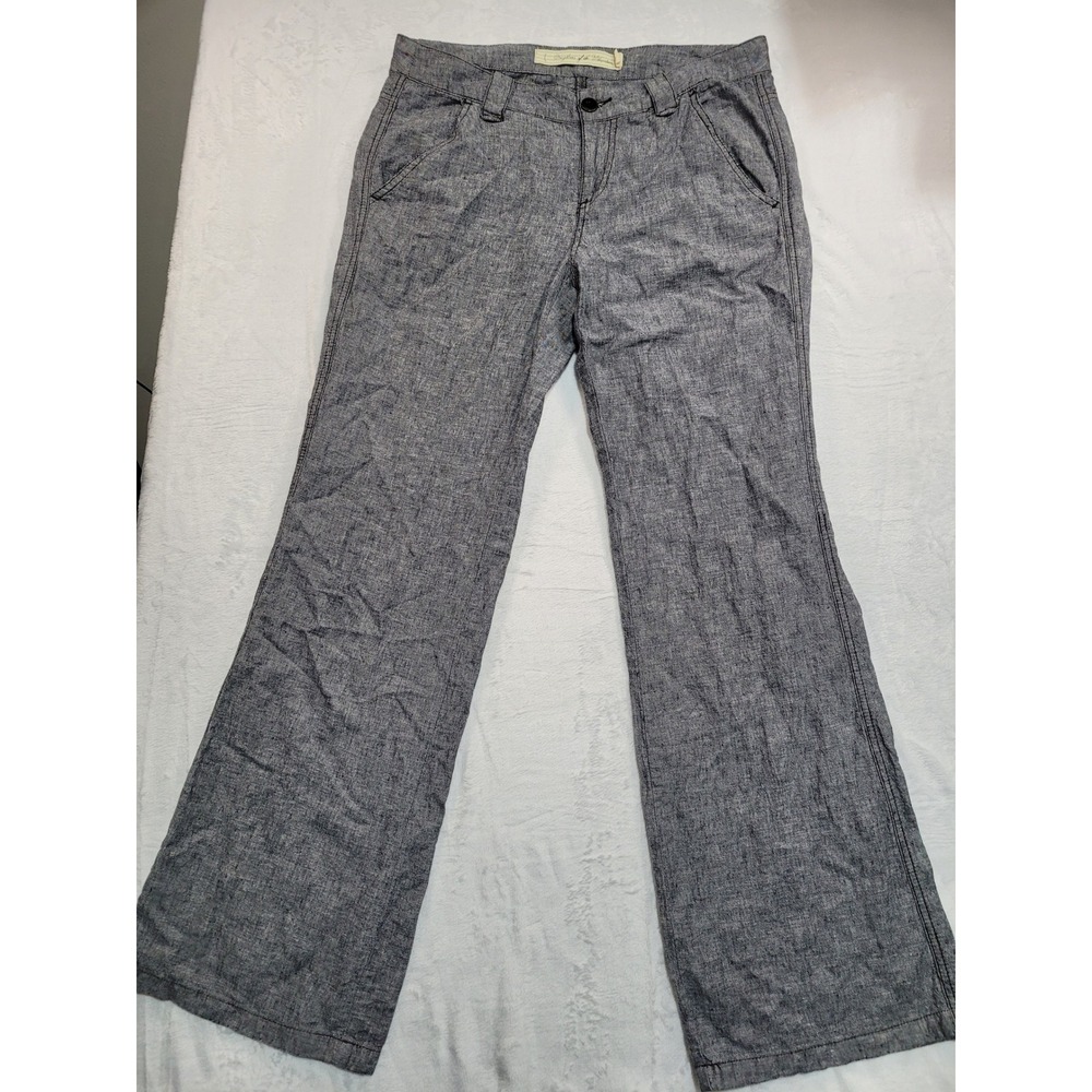 Daughters of the Liberation Pants Women 33W Grey Linen Cotton Blend